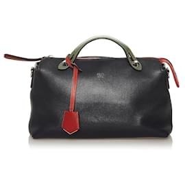 Fendi-Sacoche en cuir bleu Fendi By The Way-Rouge,Bleu,Bleu Marine