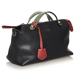 Fendi-Sacoche en cuir bleu Fendi By The Way-Rouge,Bleu,Bleu Marine
