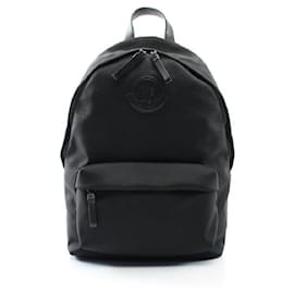 Moncler-[Used] Moncler MONCLER PIERRICK Backpack Rucksack Nylon Leather Black 5a704-Black