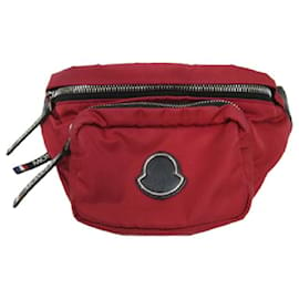 Moncler-[Used] MONCLER Moncler waist bag waist pouch body bag red-Red