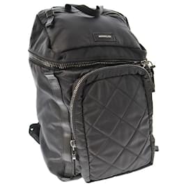 Moncler-[Used] MONCLER [Moncler] YANNICK ZAINO backpack rucksack nylon leather black black bag bag brand lightweight commuting school men's ladies unisex-Black