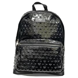 Jimmy Choo-[Used] JIMMY CHOO Star embossed bag pack black-Black
