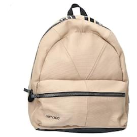 Jimmy Choo-[Used] Jimmy Choo [REED] Logo print canvas backpack-Beige