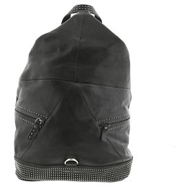 [Used] JIMMY CHOO FITZROY Studs backpack bag rucksack / daypack Black / black Black Silvery