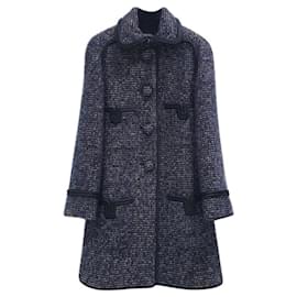 Chanel-Chanel Blue Tweed Coat-Multiple colors