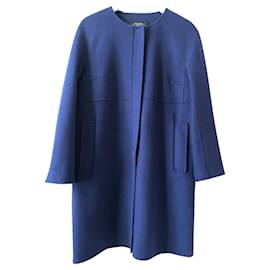 Louis Vuitton RARE Cape Poncho Coat W/Leather Braided Tassels 100%-Cashmere  FR40