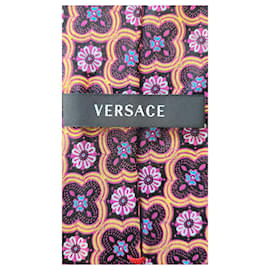 Versace-100% cravate en soie Versace-Multicolore