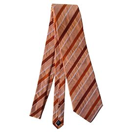 Karl Lagerfeld 100% corbata de seda de Lagerfeld Rosa Blanco Naranja