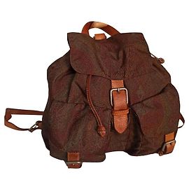 Mochila em tecido Etro e couro paisley Multicor