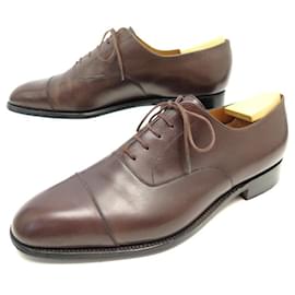 JM Weston-NEW JM WESTON RICHELIEU SHOES 300 9.5E 43.5 Wide 44 Brown leather-Brown