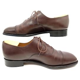 JM Weston-NEW JM WESTON RICHELIEU SHOES 300 9.5E 43.5 Wide 44 Brown leather-Brown