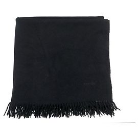 Hermès HERMES BLANKET CASHMERE BLANKET 200 x 140 CM BLACK + BLANKET BOX Black