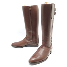 JOHN LOBB SAPATOS BELVOIR BOTAS DE EQUITAÇÃO 6.5 40.5 BOTAS DE EQUITAÇÃO DE COURO MARROM Marrom