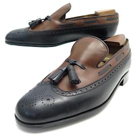 JM Weston-JM WESTON SHOES POMPOM MOCCASINS 6.5E 40.5 41 TWO-TONE SHOES-Other