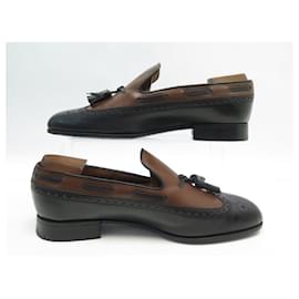 JM Weston-JM WESTON SHOES POMPOM MOCCASINS 6.5E 40.5 41 TWO-TONE SHOES-Other