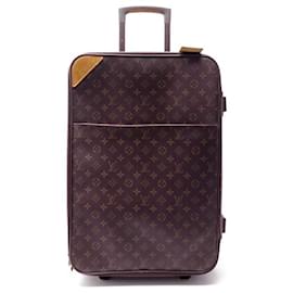 Louis Vuitton-LOUIS VUITTON PEGASE LIGHT SUITCASE 55 MONOGRAM M CANVAS41226 CANVAS TROLLEY-Brown