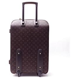 Louis Vuitton-LOUIS VUITTON PEGASE LIGHT SUITCASE 55 MONOGRAM M CANVAS41226 CANVAS TROLLEY-Brown