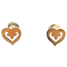 BOUCLES D'OREILLES O.J. PERRIN LEGENDES PM LE08-04 EN OR JAUNE 18K EARRINGS Doré