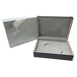 Rolex-FULLSET ROLEX BOX FOR CELLINI WATCH 49.00.08 WATCH BOX BLACK LEATHER CARD CASE-Black