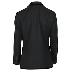 Etro-Etro Single-breasted Blazer Jacket in Grey Wool-Grey