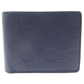 Louis Vuitton NOVA CARTEIRA SLENDER VUITTON EM COURO AZUL MARINHO DAMIER INFINITE Azul marinho