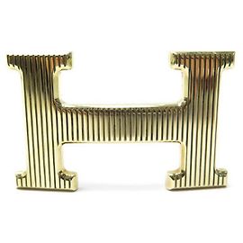 Hermès HEBILLA DE CINTURÓN HERMES H STRIE 32 CINTURÓN HEBILLA DORADA MM METAL DORADO Dorado
