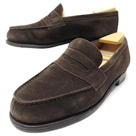 JM Weston-JM WESTON LOAFERS 180 7.5D 41.5 SUEDE BROWN SHOES-Brown
