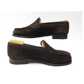 JM Weston-JM WESTON LOAFERS 180 7.5D 41.5 SUEDE BROWN SHOES-Brown