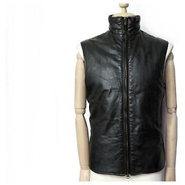 SLEEVELESS BELSTAFF JACKET 50 L BLACK LEATHER SLEEVELESS JACKET Black