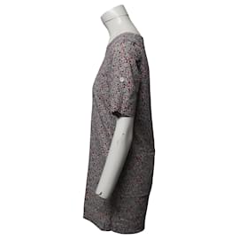 Autre Marque-EN.PAG.do. Vestido recto con estampado floral en algodón multicolor-Otro,Impresión de pitón