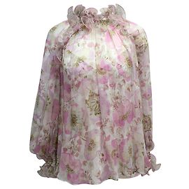 Zimmermann Seidenbluse Bluse in rosa Seide Pink