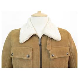 Belstaff-NUOVO CAPPOTTO BELSTAFF UPLAND T 50 M GIACCA IN SHEARLING-Taupe
