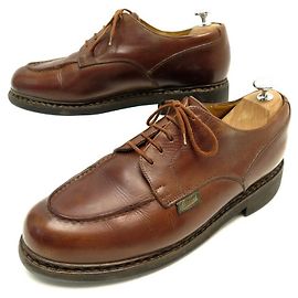 CHAUSSURES PARABOOT CHAMBORD 8.5 42.5 DERBY EN CUIR MARRON LEATHER SHOES Marron