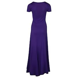 Ralph Lauren-Robe longue Ralph Lauren en coton violet-Violet