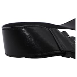 Miu Miu-Miu Miu Metal Studded Buckle Belt in Black Leather-Black