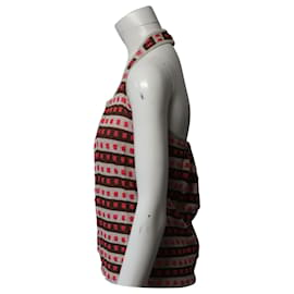Marni-Camiseta sin mangas de punto con cuello halter en algodón multicolor de Marni-Multicolor