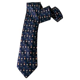 Hermès-Vintage tie from Hermès-Blue,Multiple colors