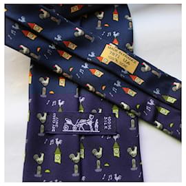 Hermès-Vintage tie from Hermès-Blue,Multiple colors
