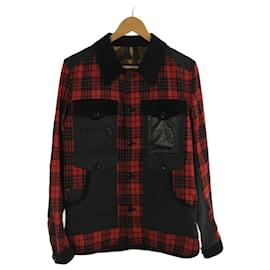 Junya Watanabe-JUNYA WATANABE COMME des GARCONS MAN Jacket / S / Wool / Red / Check / wn-j404 / AD2014 / Reconstruction / Remake-Red