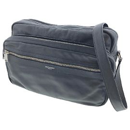 Yves Saint Laurent [Used] Yves Saint-Laurent Sid Messenger Bag Diagonal Leather Lamb Leather Black Black Slim Compact 609927 Bag shoulder bag Black