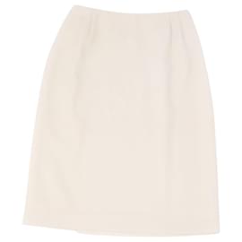Hermès-HERMES Skirt Margiela Period Wool Tight Skirt Women's Slit Bottoms Off-White Size 34 (S equivalent)-Other