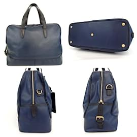 Yves Saint Laurent-[Used] [YVES SAINT LAURENT] Yves Saint Laurent Boston bag PVC x leather-Black,Navy blue