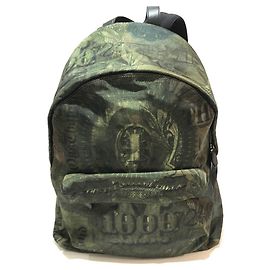 [Gebraucht] GIVENCHY Givenchy BJ05764 Geldmotiv Total Pattern Bag Pack Rucksack Daypack Nylon/Leder Herren Schwarz Schwarz Grün