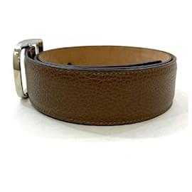 Gucci-[Usado] GUCCI produtos de beleza acessórios de moda masculinos vestuário masculino popular acessórios de metal prateado logotipo simples de um ponto 40mm simples elegante negócios casuais formal prata marrom-Bege