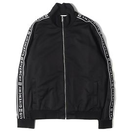 [Used]  GIVENCHY Givenchy Jacket Logo Line Zip Track Jacket Tape Track Jacket 19AW Black Black L Outer Blouson [Men] Black