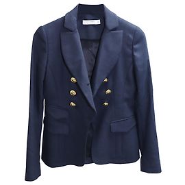 Altuzarra Seth Blazer mit gefütterter Brust aus marineblauer Viskose Blau Marineblau