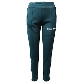 Palm Angels Jersey Track Pants in Green Polyester Green