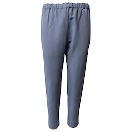 Autre Marque-Bassike Tapered Pants in Blue Viscose-Blue