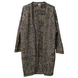 Missoni Cardigan Lungo Lurex in Nylon Nero e Oro D'oro Metallico