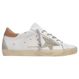 Golden Goose Deluxe Brand-Tênis Super-Star - Golden Goose - Multi - Couro-Branco